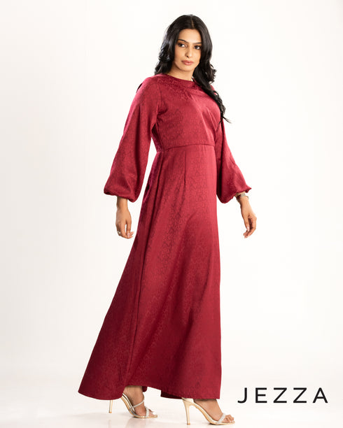 Brocade Satin Ankle-Length Dress 60412